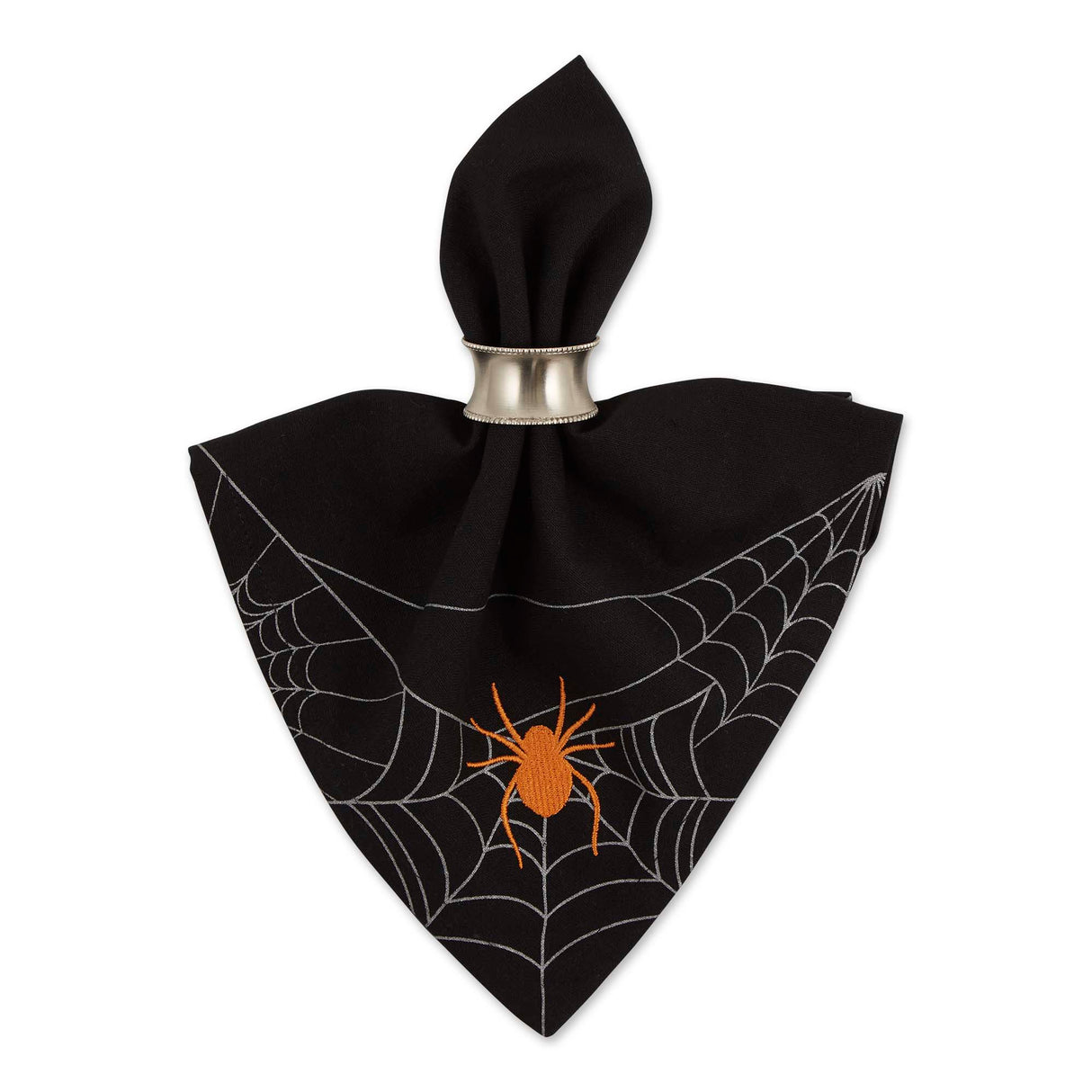 DII Spooky Spiderweb Embellished Napkin Set/4