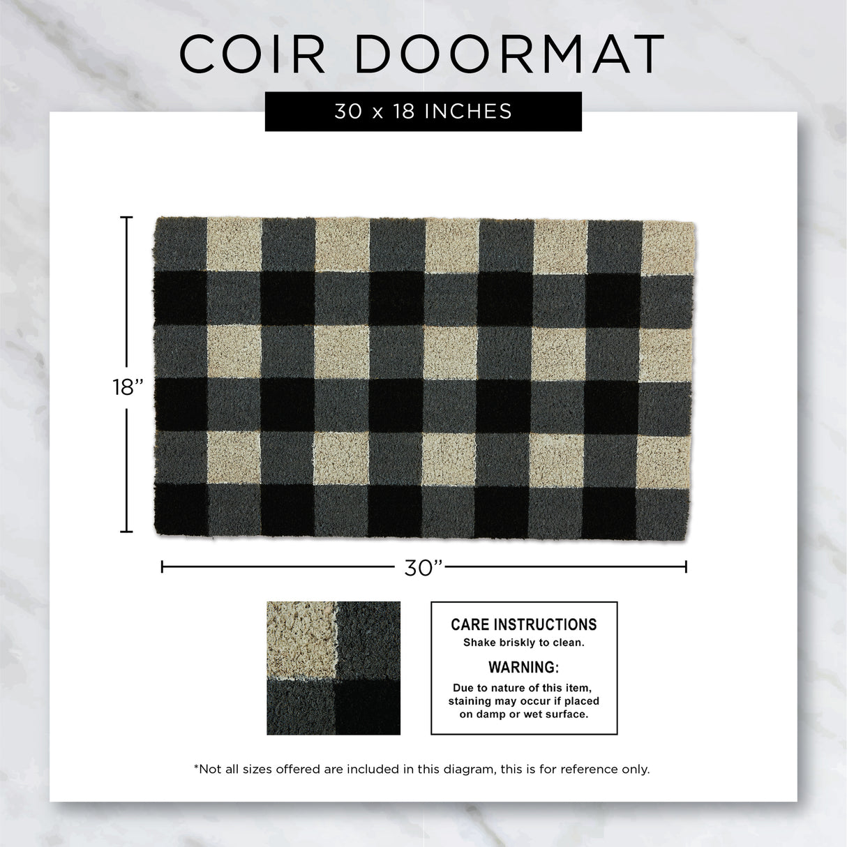 DII Christmas Coir Door Mat, Gnome for the Holidays
