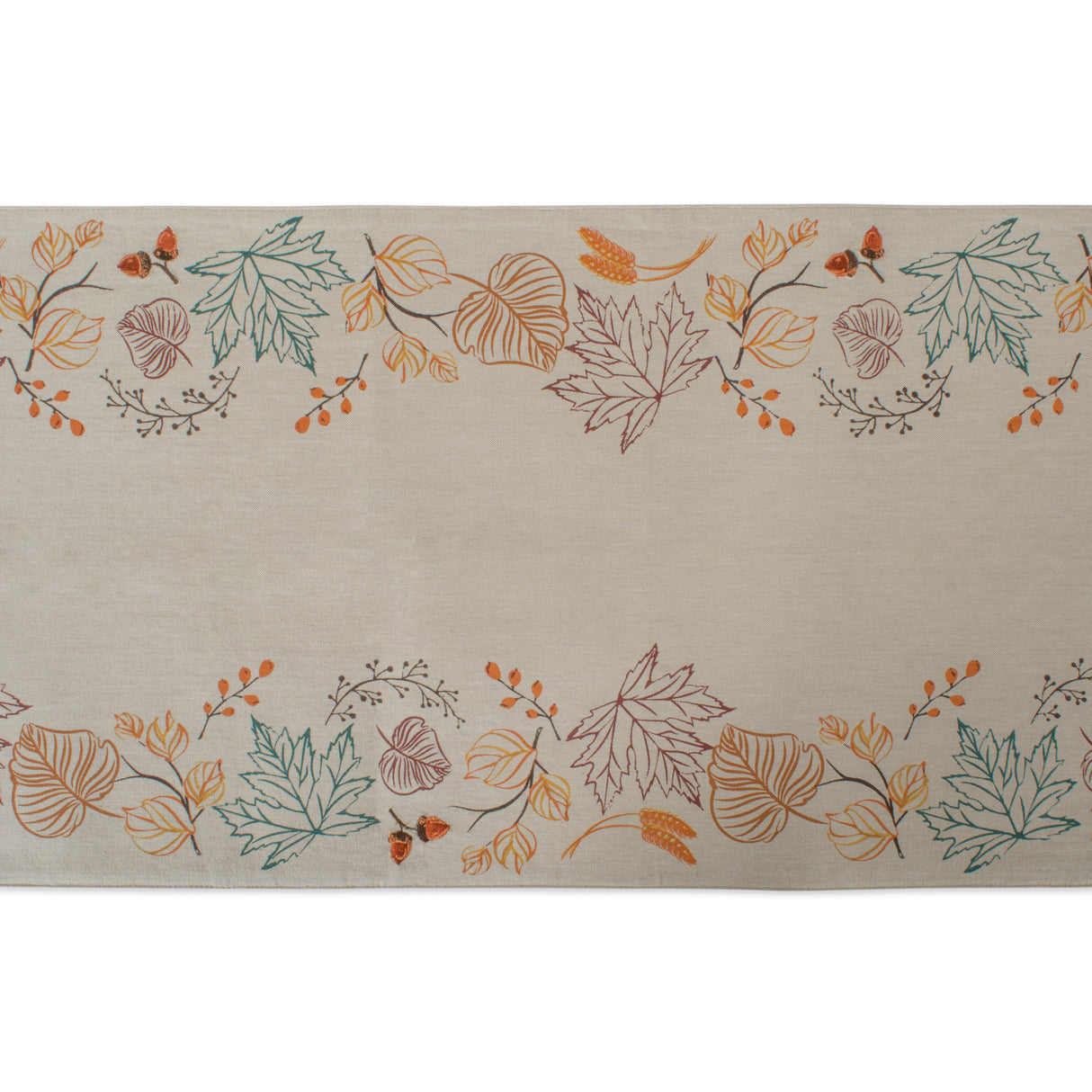 DII Reversible Autumn Table Runner, 14x108", Autumn Leaves