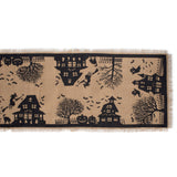 DII Haunted House Burlap Table Runner 14x113