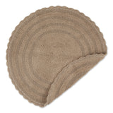DII Crochet Bath Mat, Round, 27.5" Diameter, Stone