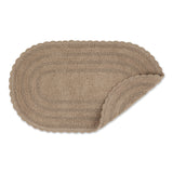 DII Crochet Bath Mat, Large Oval, 21x34", Stone