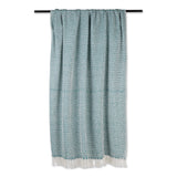 DII Cotton Woven Throw Blanket, 50x60-inch, Teal