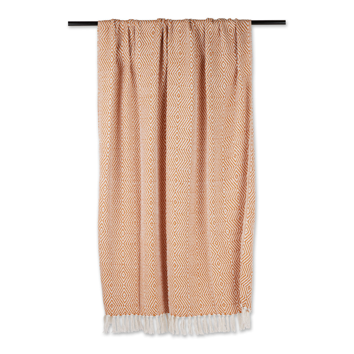 DII X-Diamond Geometric Throw Blanket, 50x60-Inch, Pumpkin Spice
