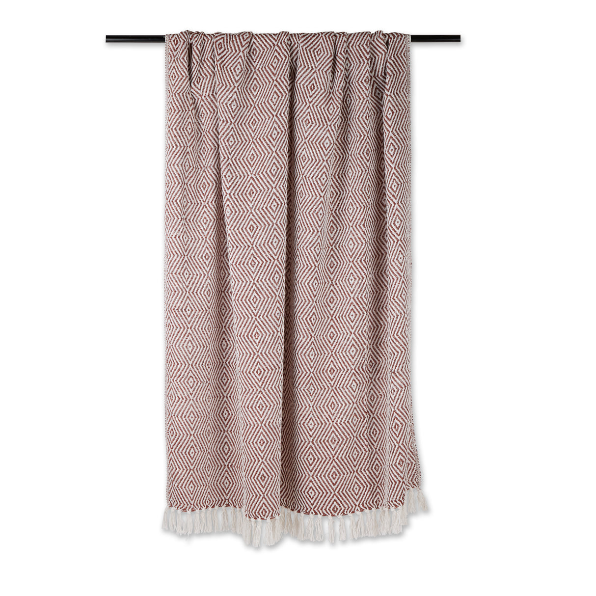 DII X-Diamond Geometric Throw Blanket, 50x60-Inch, Cinnamon