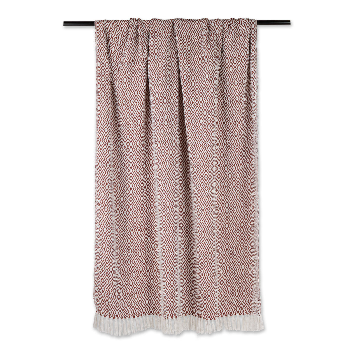 DII Double Diamond Cotton Throw Blanket, 50x60-Inches, Cinnamon