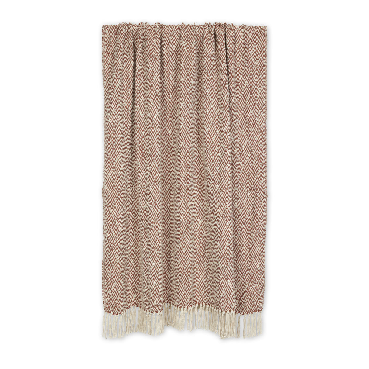 DII Cotton Diamond Throw Blanket, 50x60", Cinnamon