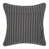 DII Recycled Dobby Stripes Cotton Pillow Cover, 18x18" - Set/2, Slate