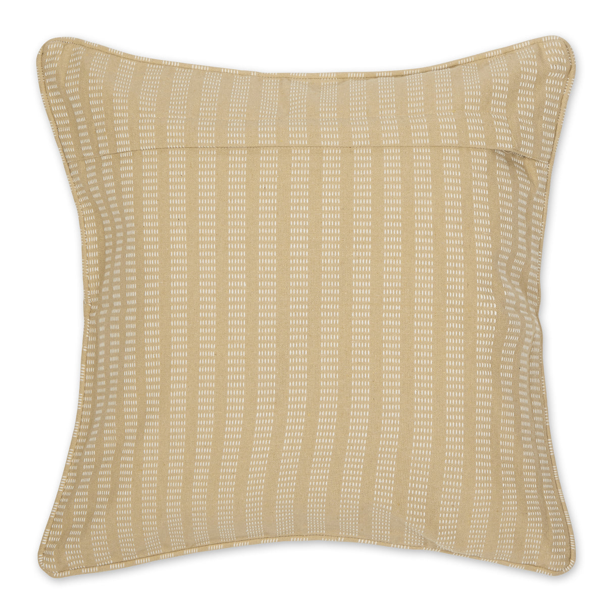 DII Recycled Dobby Stripes Cotton Pillow Cover, 18x18" - Set/2, Biscuit