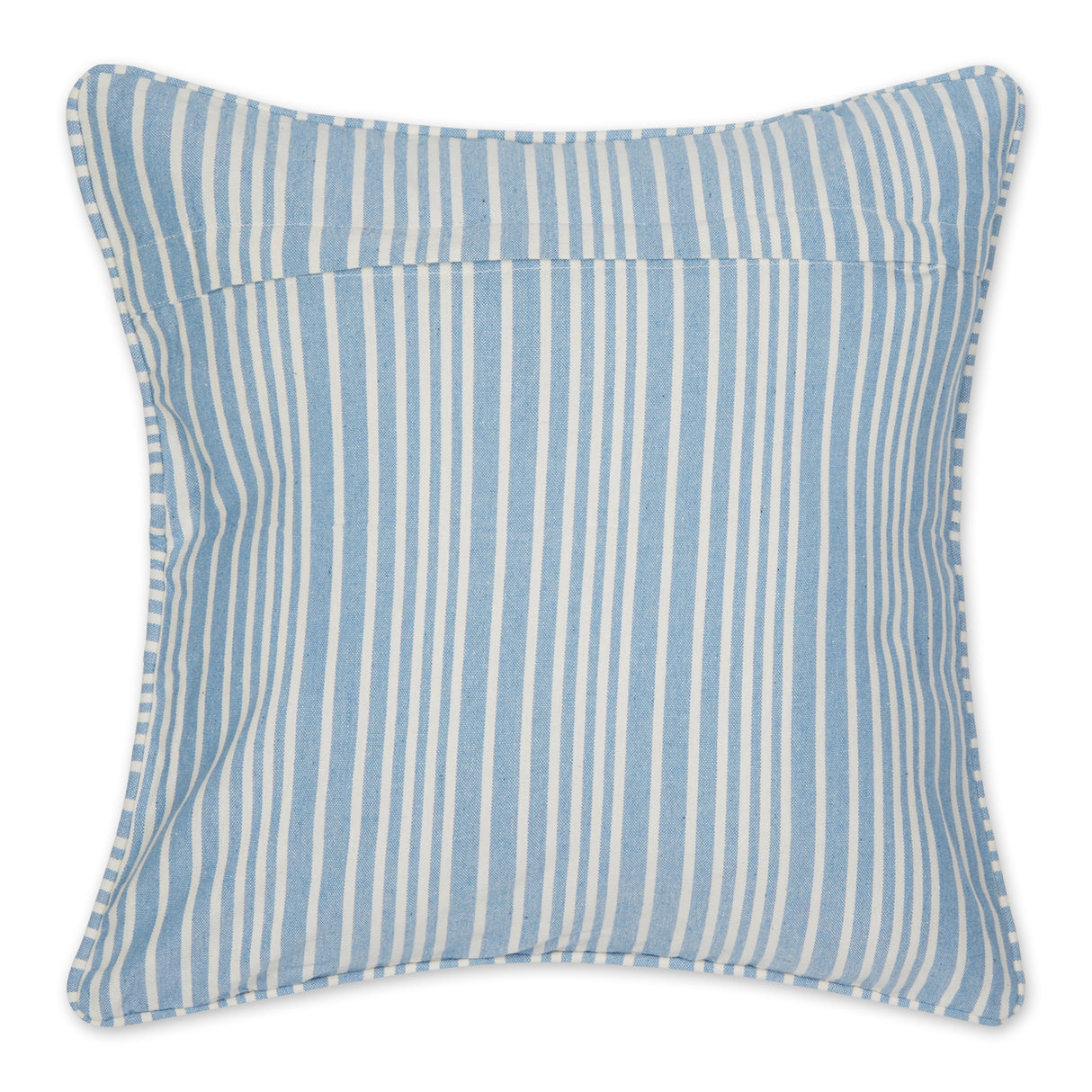 DII Throw Pillow Cover Set/2, Recycled Cotton, 18x18-inch, Blue Chambray