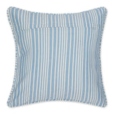 DII Throw Pillow Cover Set/2, Recycled Cotton, 18x18-inch, Blue Chambray