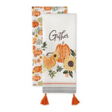 DII Asst Gather Fall Squash Printed Dishtowel Set/2