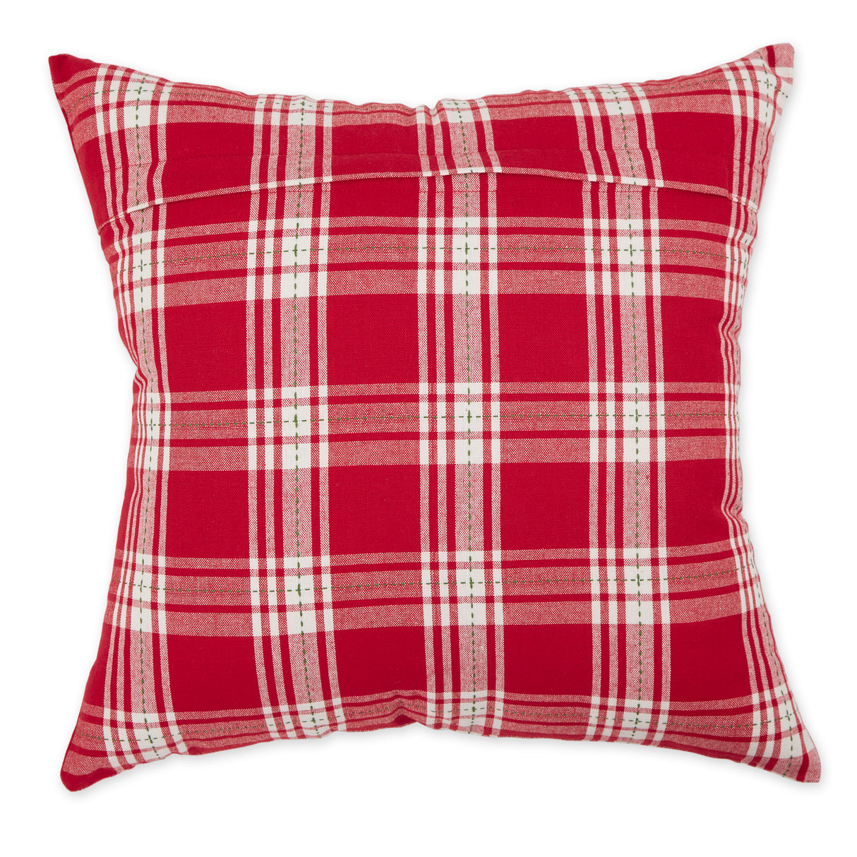 DII Asst Christmas Throw Pillow Cover Set/4, 18x18", Holiday Sprig & Plaid