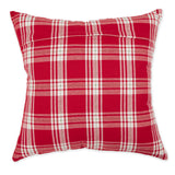 DII Asst Christmas Throw Pillow Cover Set/4, 18x18", Holiday Sprig & Plaid