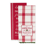 DII Holiday Mixed Dishtowel Set/2, North Pole Plaid