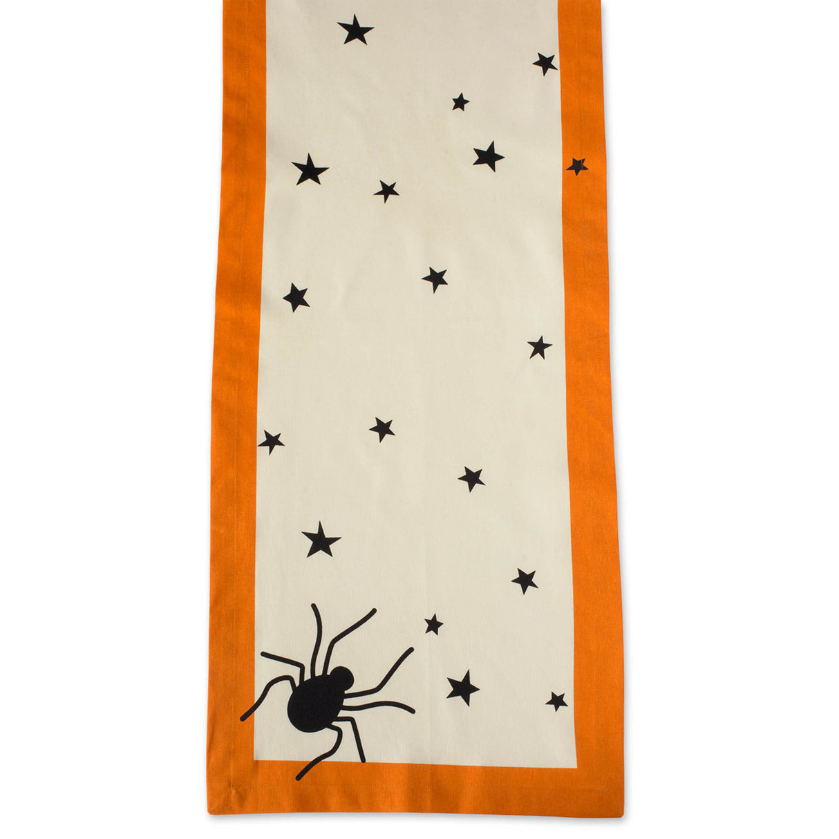 DII Halloween Printed Table Runner, 14x108", Black Stars