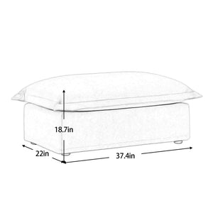 Luxurious Chenille Ottoman