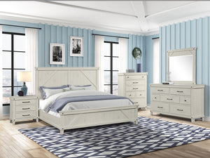 3 Drawer Elegant Nightstand - White