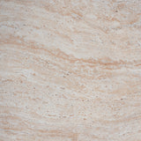 Elegant Travertine Finish Indoor/Outdoor Lightweight Concrete Side Table