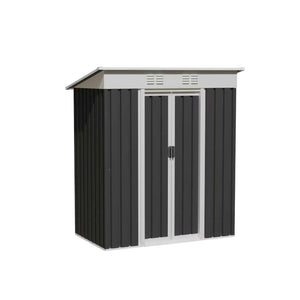 5x3 FT Metal Garden Shed with Sliding Door