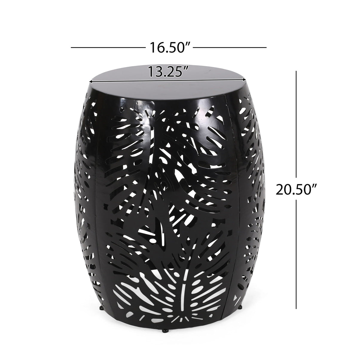 Modern Design Metal End Table, Large