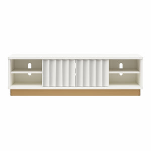 Rene - Scalloped TV Stand For TVs Up To 65" - White
