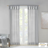 Twist tab voile sheer window pair