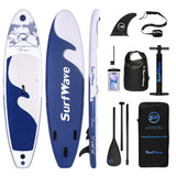 10.5' Blue Gray Inflatable Paddle Board – All-Purpose Travel SUP