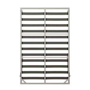 Queen Size Vertical Murphy Wall Cabinet Folding Bed With Automatic Legs - Gray