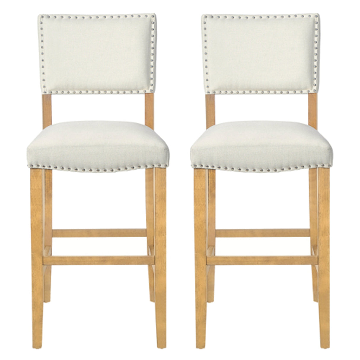 Barstools With Rivet Decoration - Set of 2