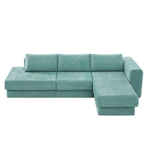 L-Shaped Modular Sofa With Double Layer Cushion
