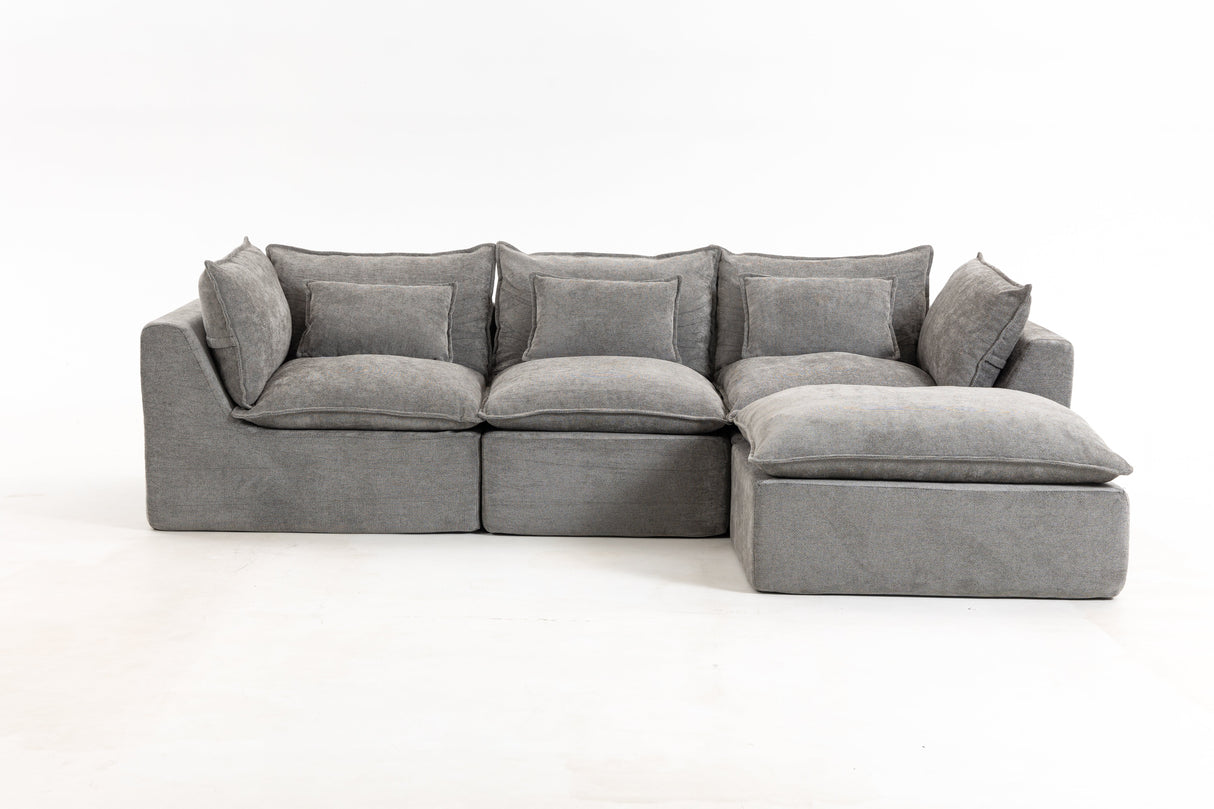 102.3" Width Cloud Couch Oversized Modular Sectional Sofa
