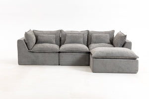 102.3" Width Cloud Couch Oversized Modular Sectional Sofa