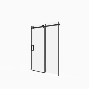 Frameless Sliding Shower Door - 5/16" Thick Tempered Glass