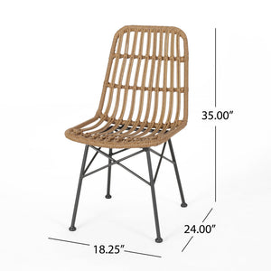 Sawtelle Outdoor Wicker Armless Chair