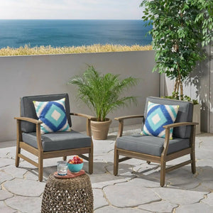 Perla Contemporary Club Chair with Water Resistant Cushions