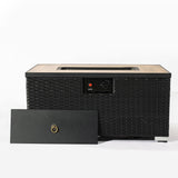 32" Propane Gas Fire Pit Table with Propane Tank Cover