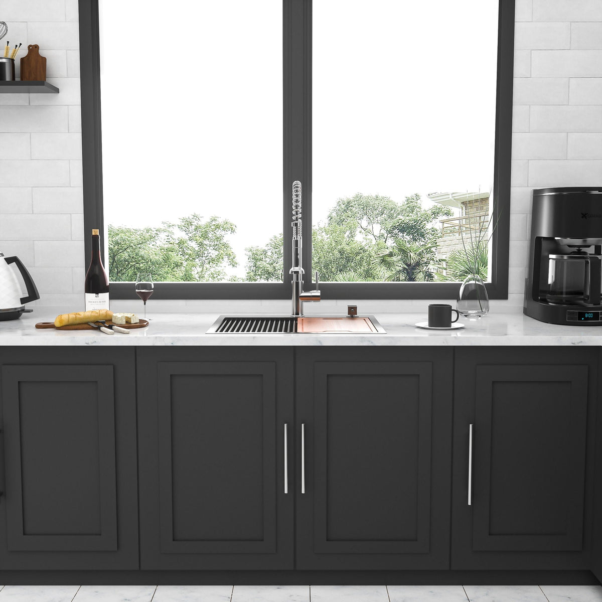 Stainless Steel Drop In Kitchen Sink with Workstation - Gray or Gold