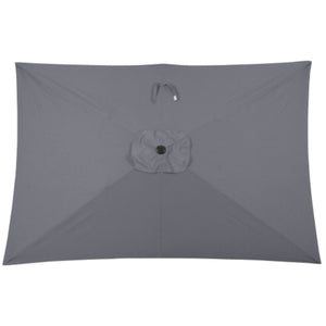 Rectangular Patio Umbrella With Crank Tilt, Polyester UV-Resistant Canopy