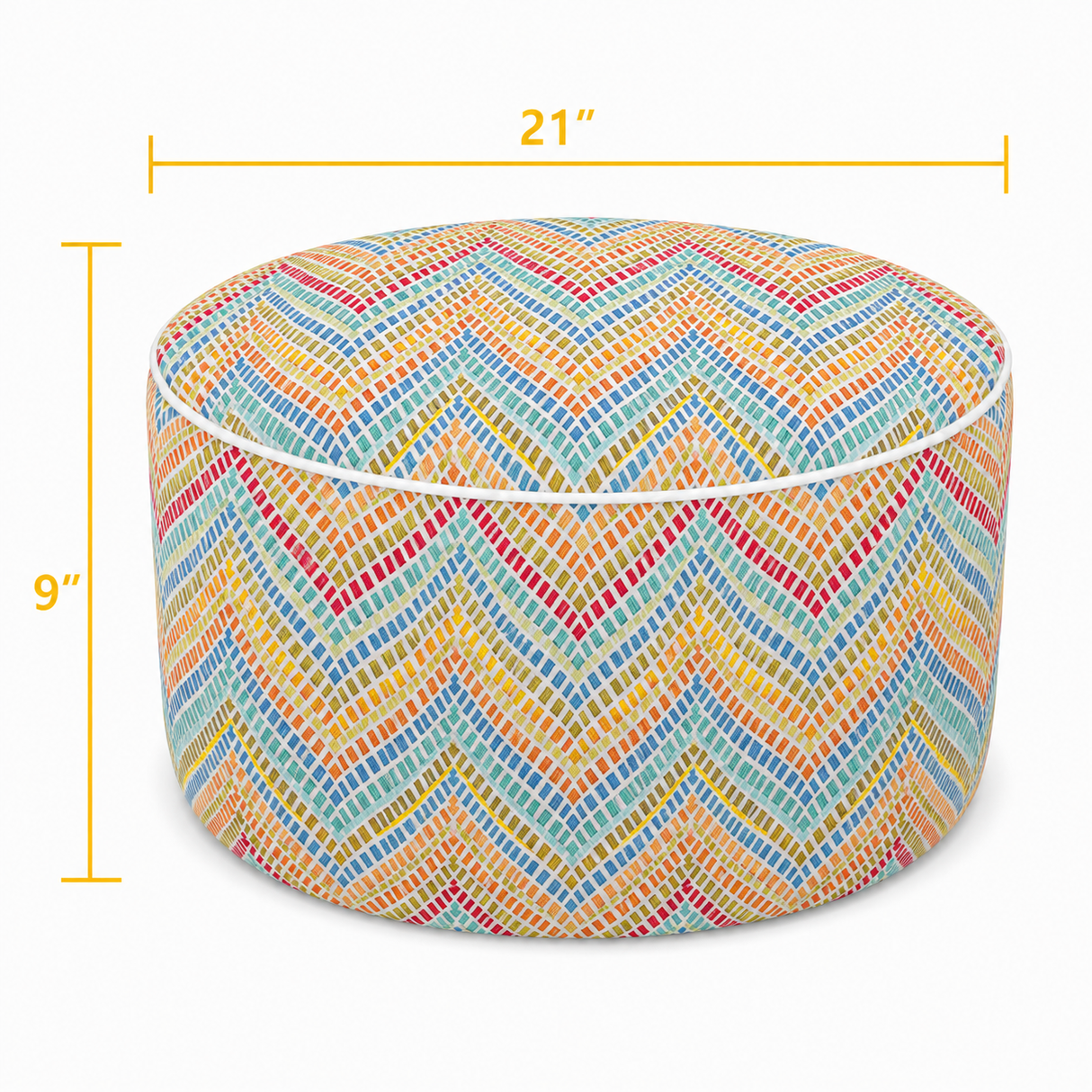 Outdoor Inflatable Ottoman 21"x21"x9"