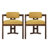 Stylish Indoor Upholstered Wood Dining Chair Set of 2