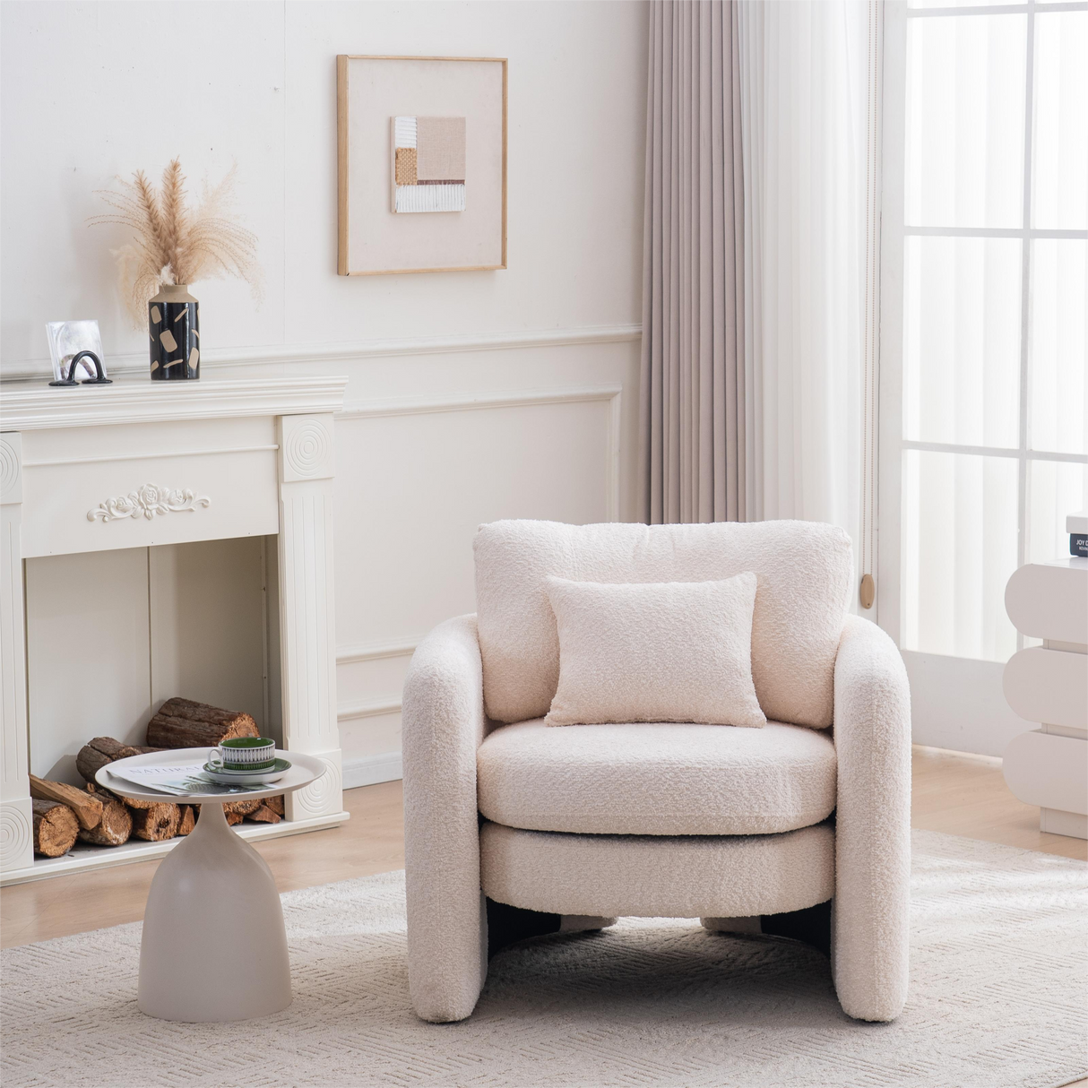 Rosewick Rounded Corner Cozy Modern Accent Chair