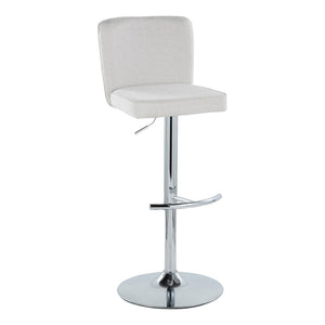 Henry - Contemporary Adjustable Barstool With Swivel & Rounded T Footrest (Set of 2)
