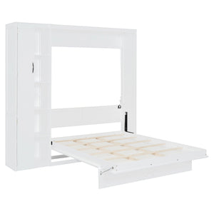 Murphy Wall Bed With Shelves, Wardrobe And LED Lights