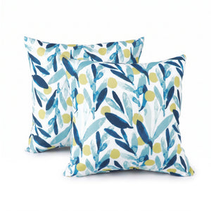 4 Pack Outdoor Pillow Covers - Coastal Leaves