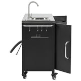 K&K 55.5' Outdoor Kitchen Island with 304 Stainless Steel Sink