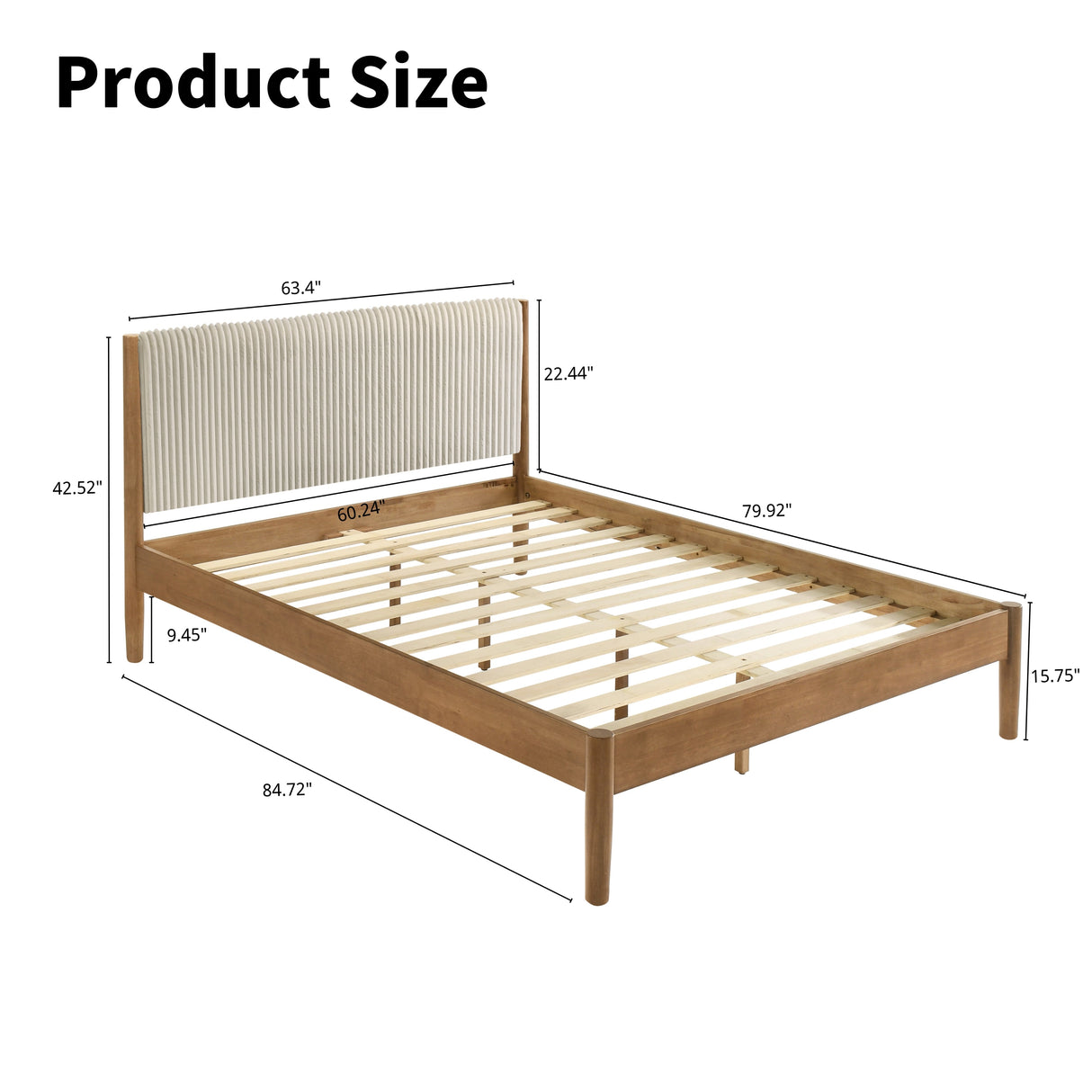 Vichy 5-Piece Rubberwood Queen Bedroom Set