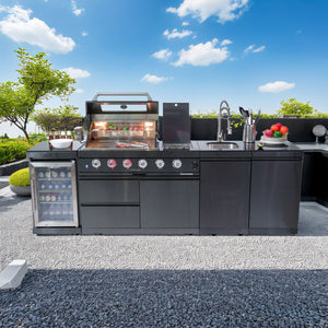 46-Inch Deluxe Stainless Steel Gas Outdoor Kitchen Barbecue Grill