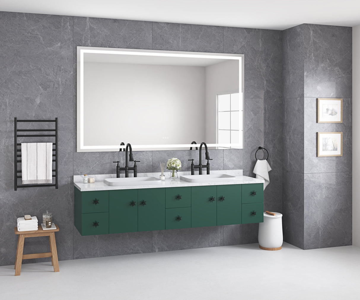 84 x 48 Inch LED Bathroom Mirror