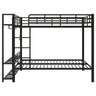 Bunk Bed With Storage Shelves, Clothes Hooks, LED Light